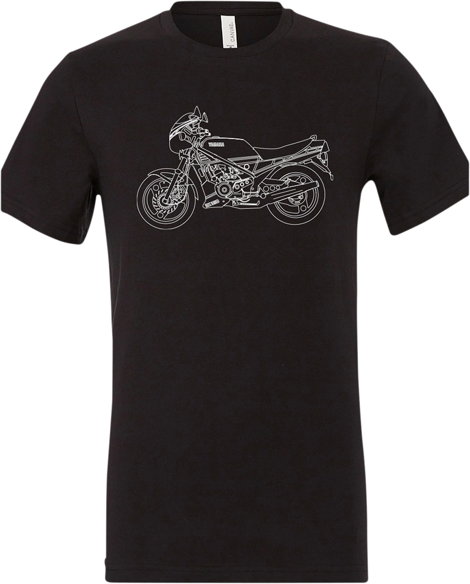 YAMAHA APPAREL Yamaha RZ350 T-Shirt - Black - XL NP21S-M1973-XL