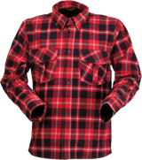 Z1R Duke Plaid Flannel Shirt - Red/Black - Small 3040-3049