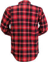 Z1R Duke Plaid Flannel Shirt - Red/Black - Small 3040-3049