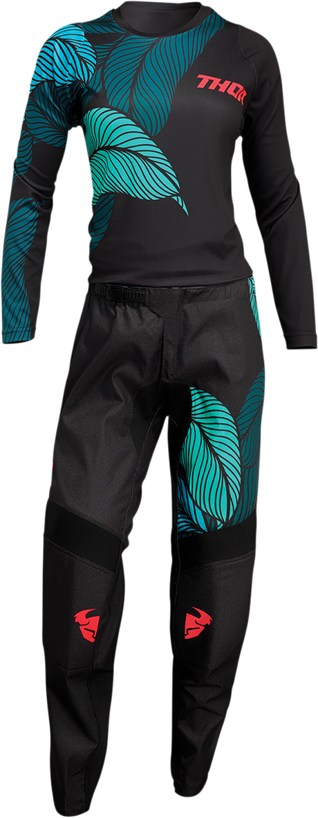 THOR Women's Sector Urth Jersey - Black/Teal - XS 2911-0217