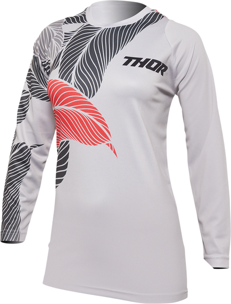 THOR Women's Sector Urth Jersey - Light Gray/Fire Coral - XS 2911-0222