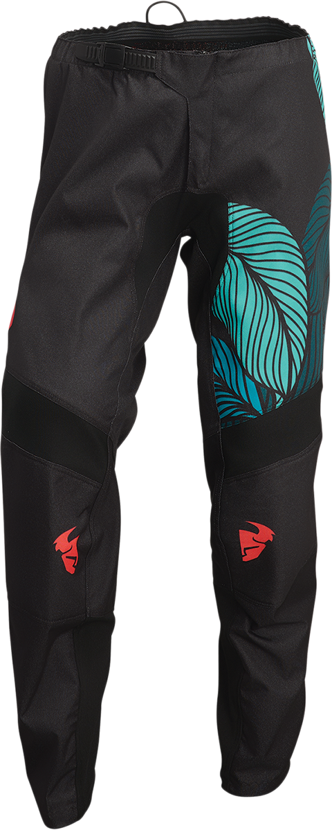 THOR Women's Sector Urth Pants - Black/Teal - 3/4 2902-0271