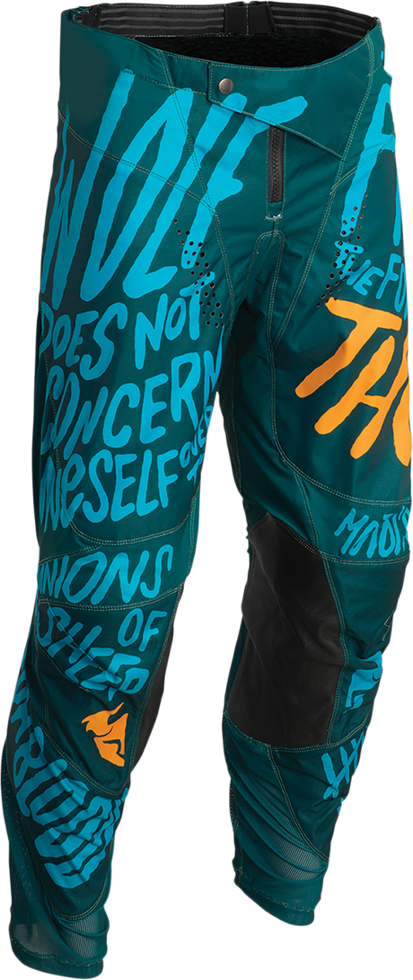 THOR Youth Pulse Counting Sheep Pants - Teal/Tangerine - 22 2903-2081