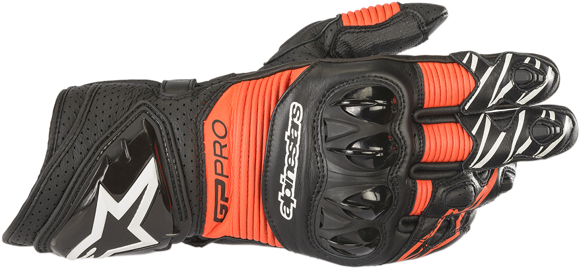 ALPINESTARS GP Pro RS3 Gloves - Black/Red Fluo - Large 3556922-1030-L