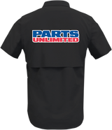 THROTTLE THREADS Parts Unlimited Vented Shop Shirt - Black - Medium PSU37ST26BKMD