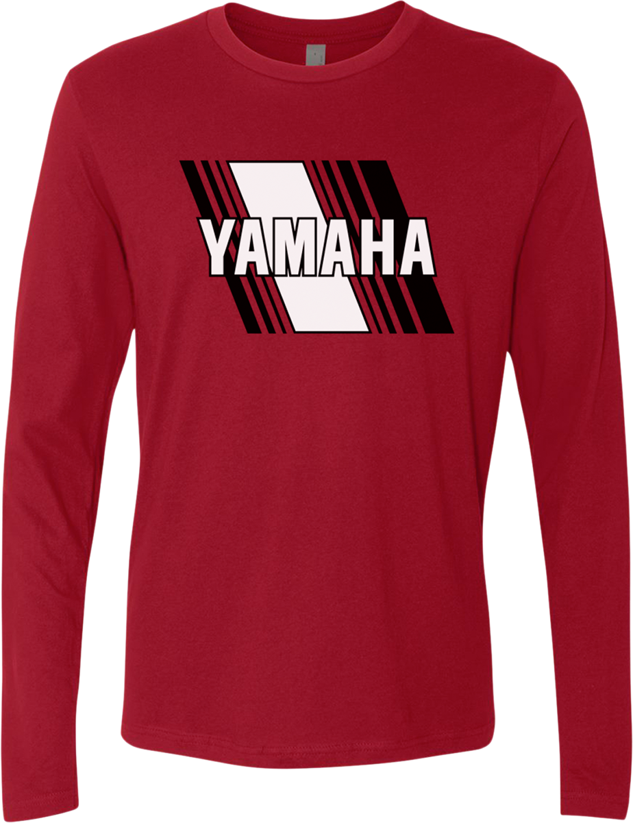 YAMAHA APPAREL Yamaha Heritage Diagonal Long-Sleeve T-Shirt - Red - Small NP21S-M3119-S