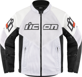 ICON Mesh AF Leather Jacket - White - Medium 2810-3903