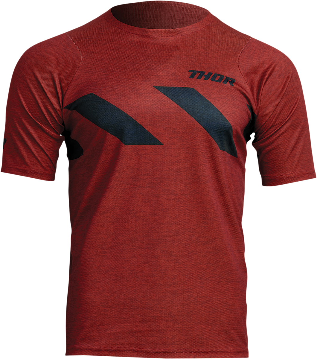 THOR Assist Hazard Jersey - Short-Sleeve - Heather Red/Black - Large 5020-0004