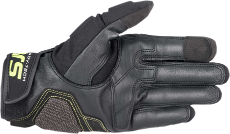 ALPINESTARS Halo Gloves - Forest Black/Fluo Yellow - Small 3504822-6085-S