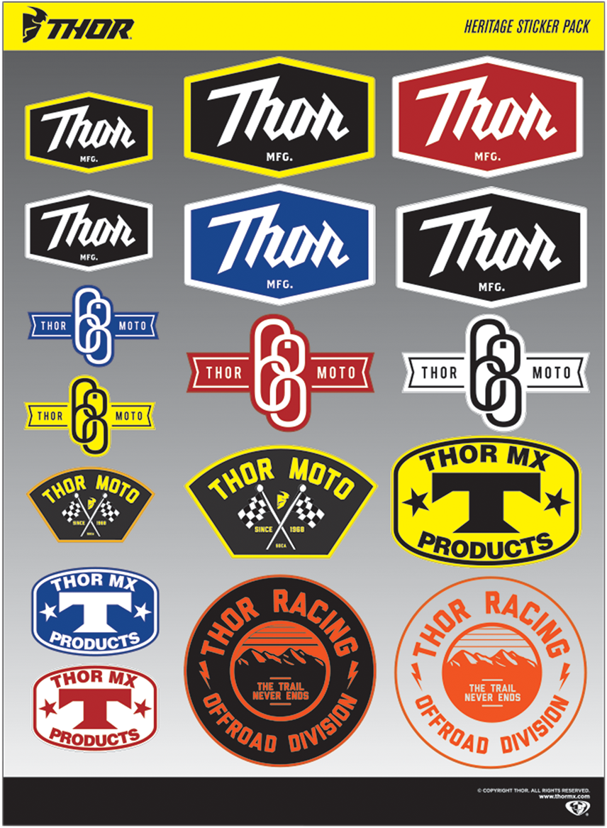 THOR Decal Sheet - Heritage 4320-1572 – Electrek Moto