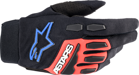 ALPINESTARS Full Bore XT Gloves - Black/Bright Red/Blue - Small 3563623-1317-S