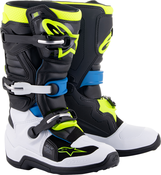 最終値下げ　Alpinestars TECH7sブーツ 黒/緑/青 ALPINESTARS Tech 7S Boots - Black/Blue/Yellow - US 7 2015017-1795