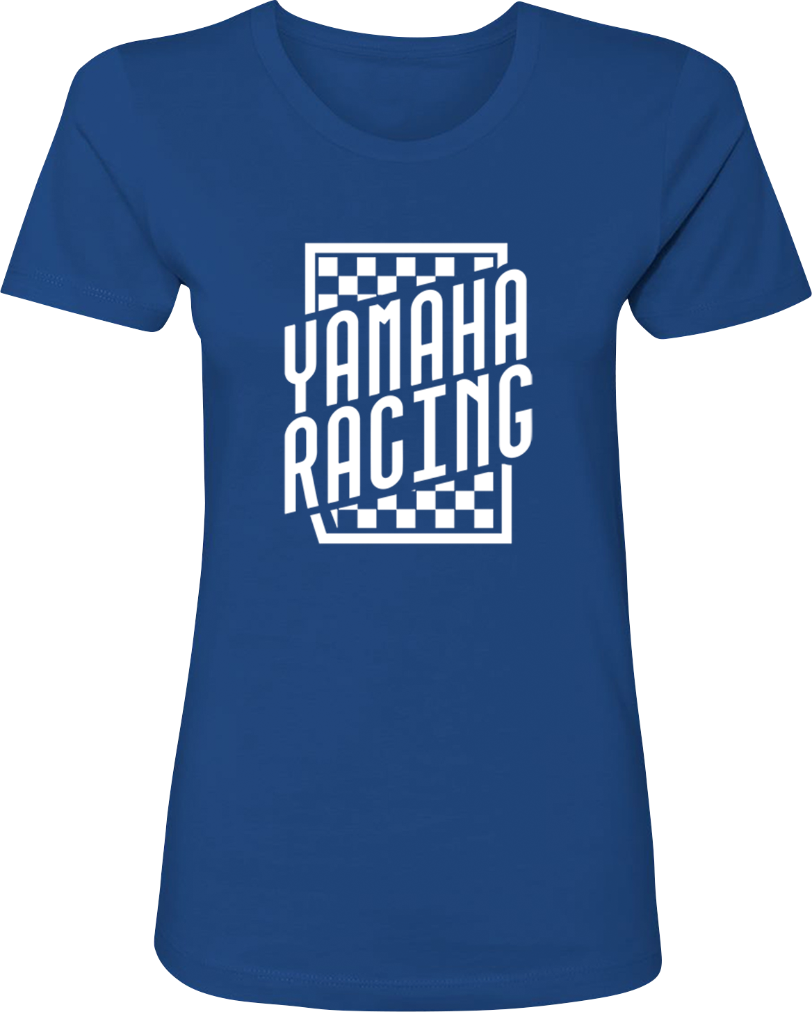 YAMAHA APPAREL Women's Yamaha Racing Check T-Shirt - Blue - Large NP21S-L3112-L