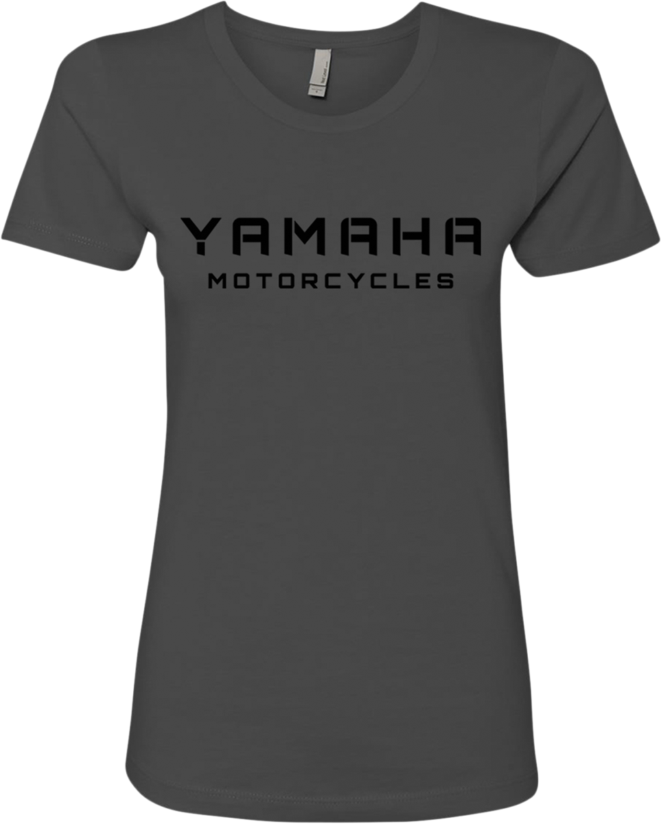 YAMAHA APPAREL Women's Yamaha Motorcycles T-Shirt - Charcoal Black - Large NP21S-M3137-L