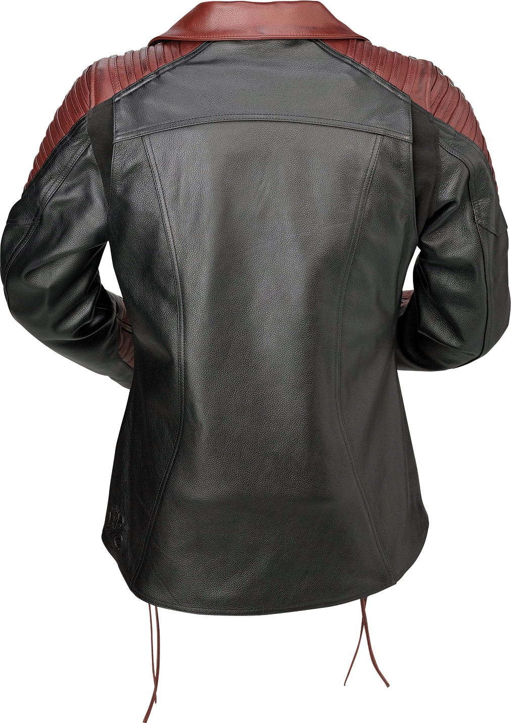 Z1R Women's Combiner Leather Jacket - Black/Red - Small 2813-1010