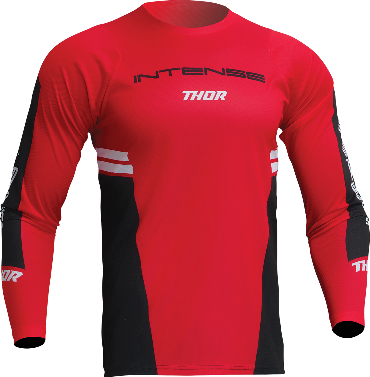 THOR Intense Assist Berm Long-Sleeve Jersey - Red/Black - Large 5020-0231