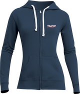 THOR Women's Halo Zip-Up Hooded Sweatshirt - Navy - Large 3051-1189