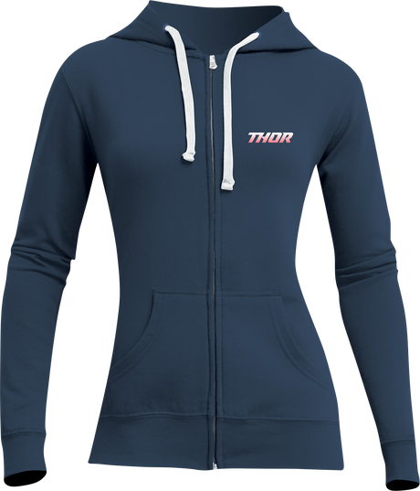 THOR Women's Halo Zip-Up Hooded Sweatshirt - Navy - Large 3051-1189