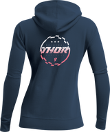 THOR Women's Halo Zip-Up Hooded Sweatshirt - Navy - Large 3051-1189