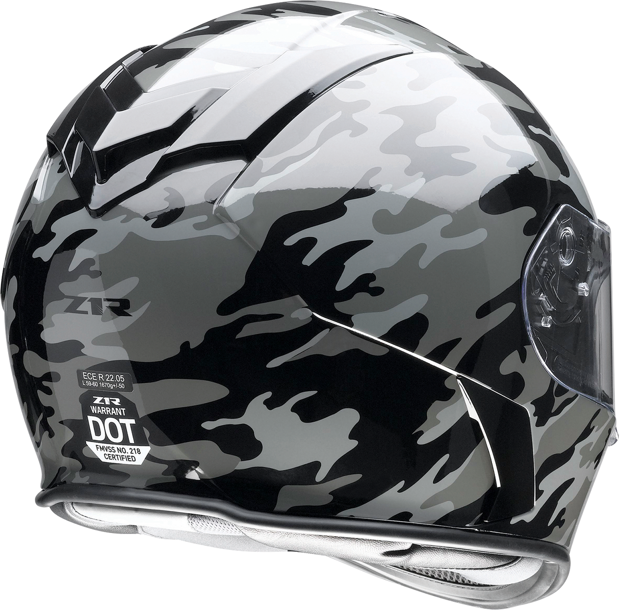 Z1R Warrant Helmet - Camo - Black/Gray - Large 0101-14368