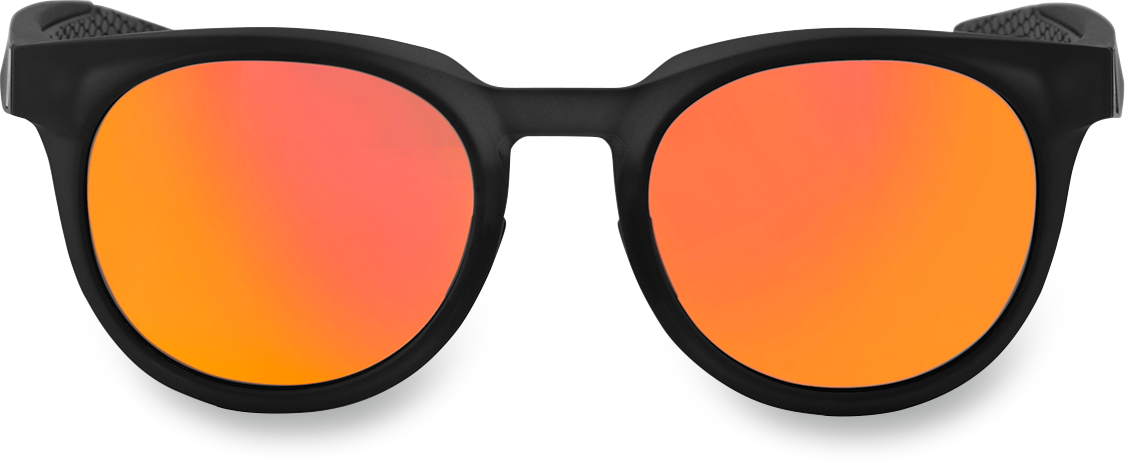 Campo Sunglasses - Matte Black - HiPER Red Mirror