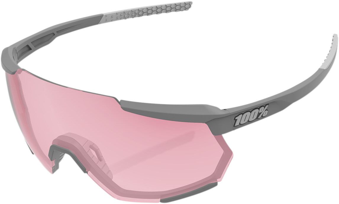 Racetrap Sunglasses - Soft Tact Stone - HiPER Coral Lens