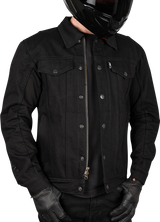 THRASHIN SUPPLY CO. Highway v2 Denim Riding Jacket - Black - Large TMJ-10-10