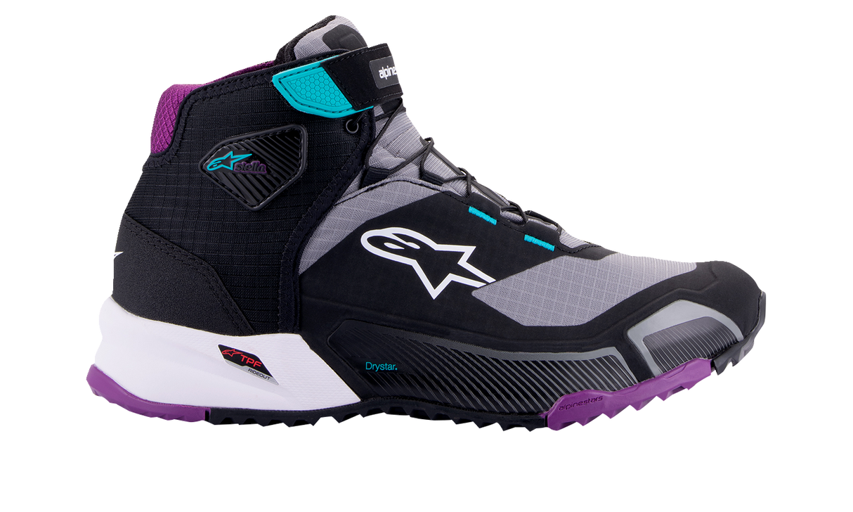 ALPINESTARS Stella CR-X Drystar Shoes - Black/Gray/Teal/Purple - US 10.5 26115231370105