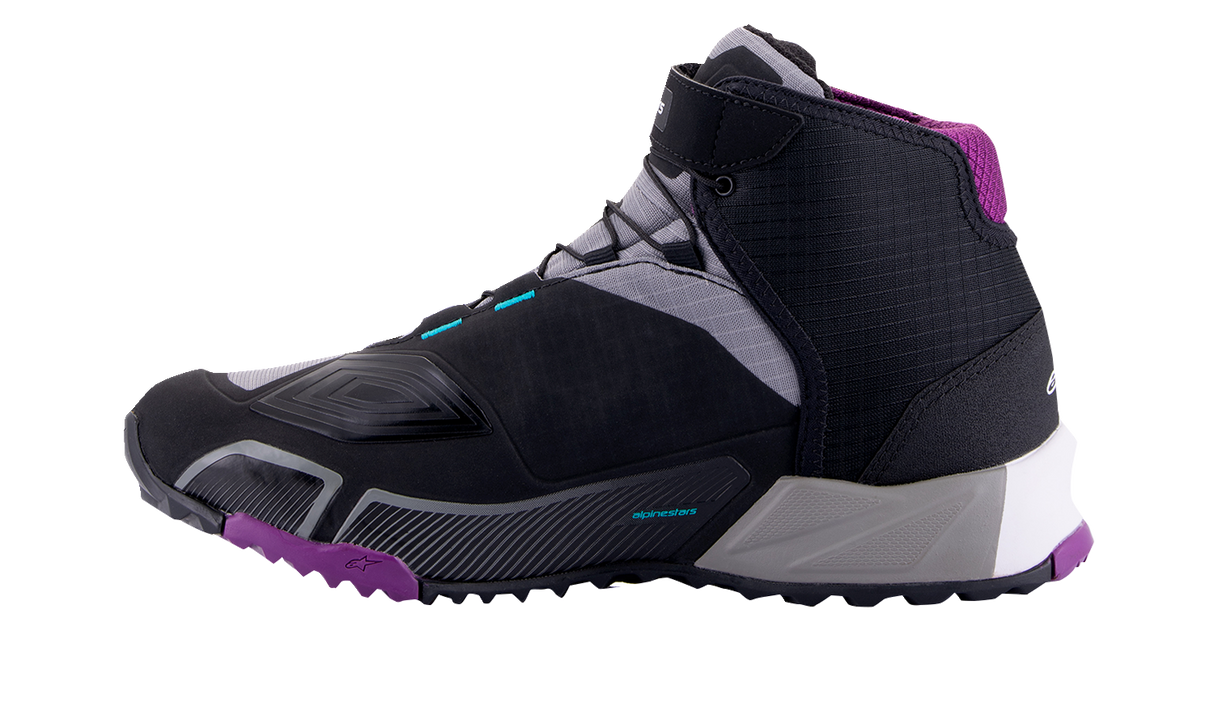 ALPINESTARS Stella CR-X Drystar Shoes - Black/Gray/Teal/Purple - US 9.5 2611523137095
