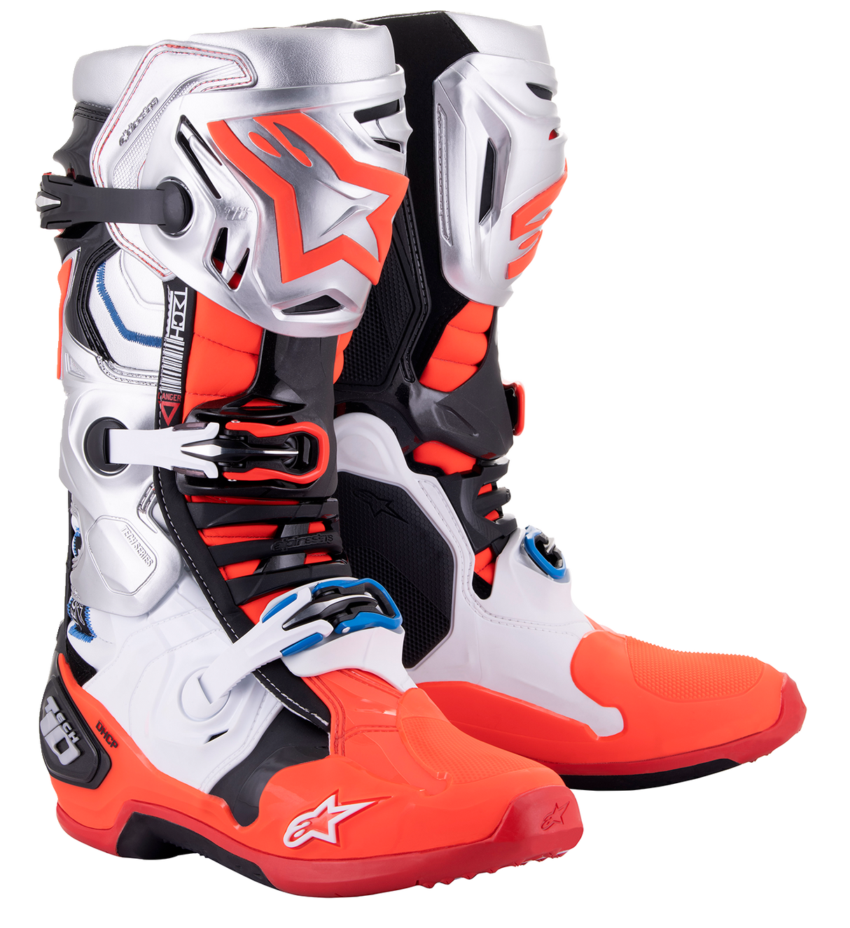 ALPINESTARS Limited Edition Vision Tech 10 Boots - Black/White/Silver/Red - US 12 2010020-1283-12