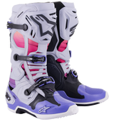 ALPINESTARS Limited Edition Daytona '23 Tech 10 Boots - Gray/Pink/Purple - US 9 2010020-9243-9