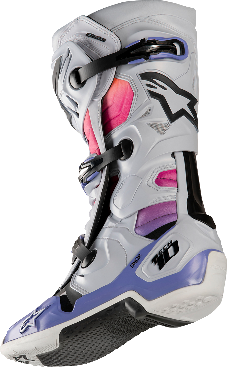 ALPINESTARS Limited Edition Daytona '23 Tech 10 Boots - Gray/Pink/Purple - US 9 2010020-9243-9