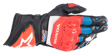 ALPINESTARS Honda GP Pro R3 Gloves - Black/Bright Red/Blue - Medium 3556223-1317-M