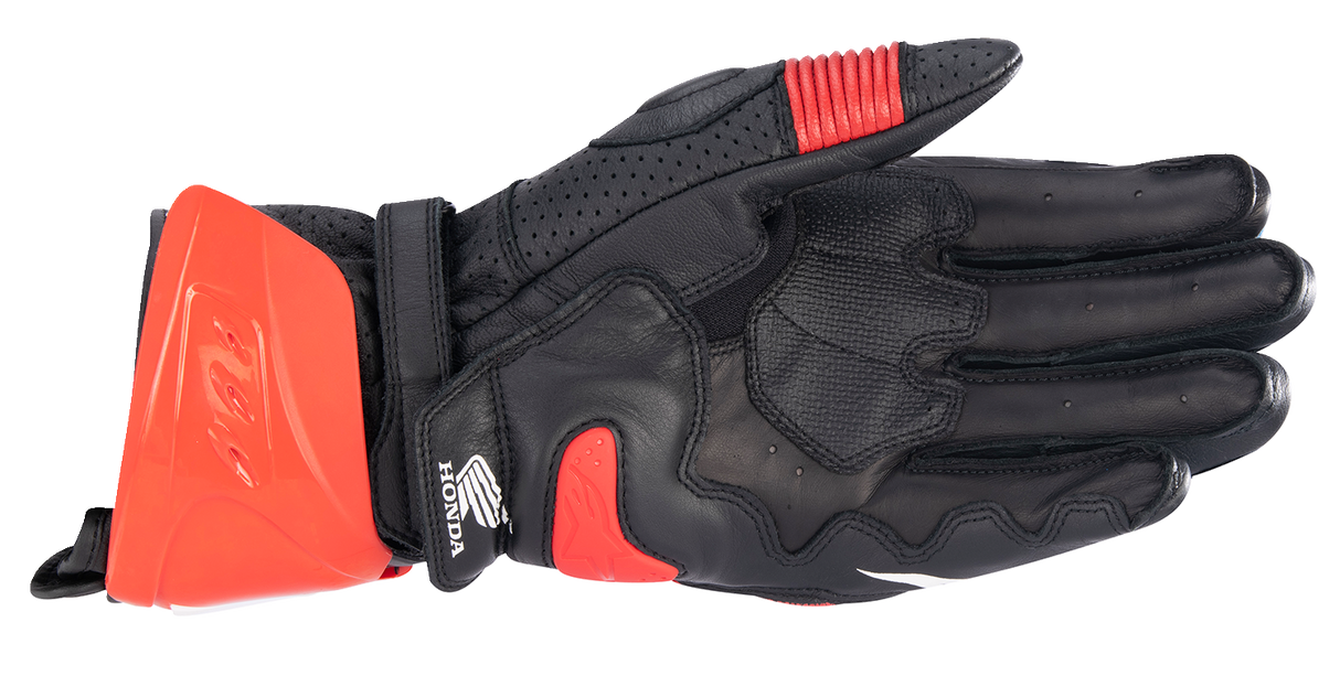 ALPINESTARS Honda GP Pro R3 Gloves - Black/Bright Red/Blue - Small 3556223-1317-S