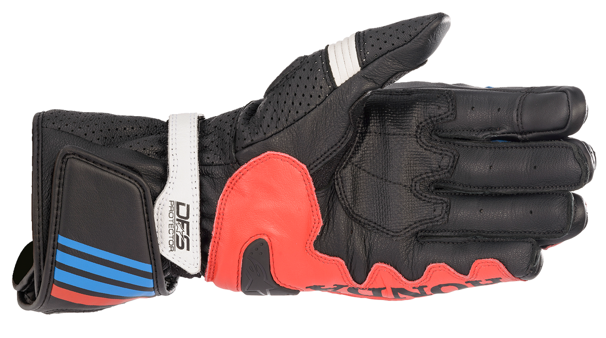 ALPINESTARS Honda GP Plus R v2 Gloves - Black/Bright Red/Blue - XL 3556321-1317-XL