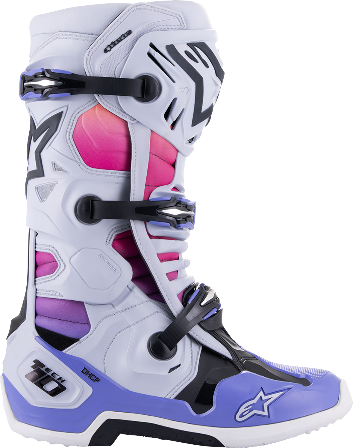 ALPINESTARS Limited Edition Daytona '23 Tech 10 Boots - Gray/Pink/Purple - US 9 2010020-9243-9