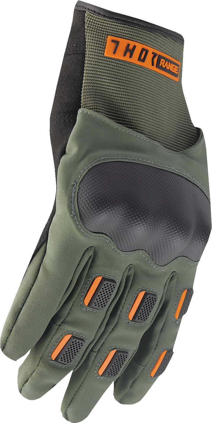THOR Range Gloves - Army/Orange - Large 3330-7617