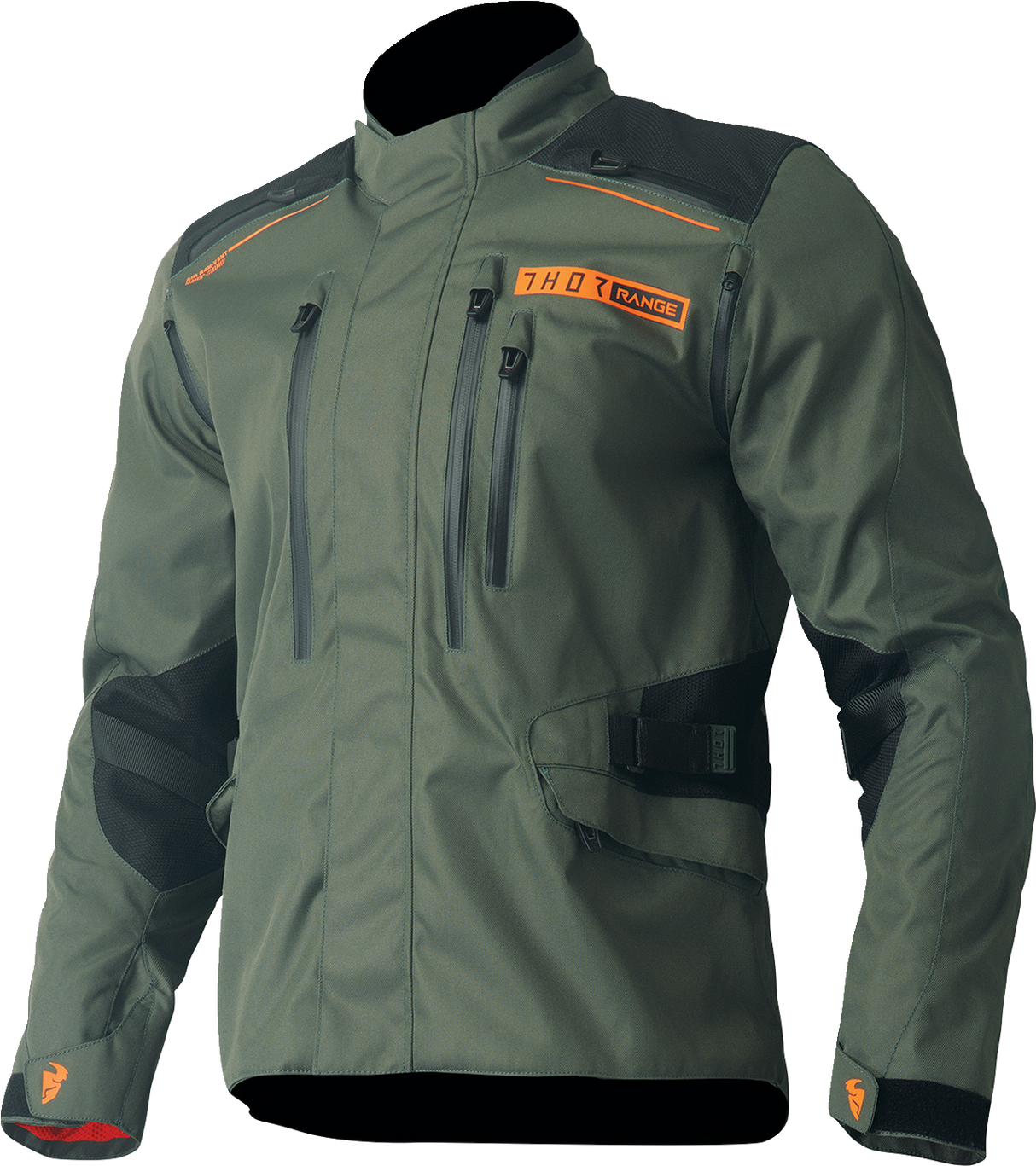 THOR Range Jacket - Army Green/Orange - Large 2920-0728