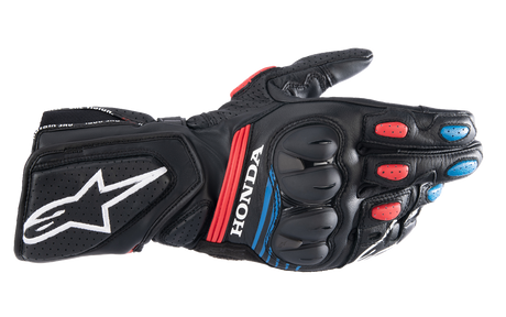 ALPINESTARS Honda SP-8 V3 Gloves - Black/Bright Red/Blue - Medium 3558423-1317-M