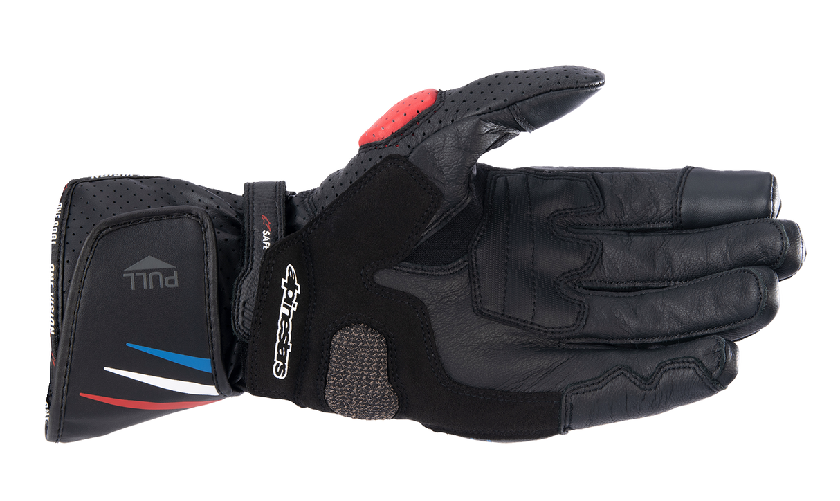 ALPINESTARS Honda SP-8 V3 Gloves - Black/Bright Red/Blue - Small 3558423-1317-S