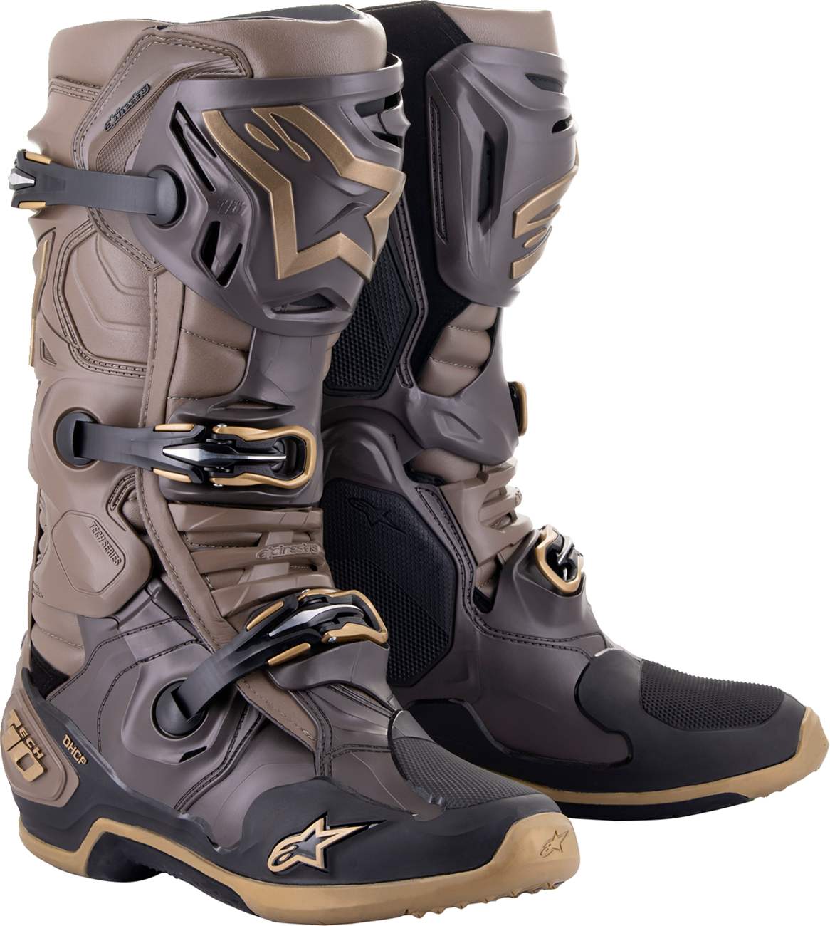 ALPINESTARS Limited Edition Squad '23 Tech 10 Boots - Brown/Gold - US 8 2010020-839-8