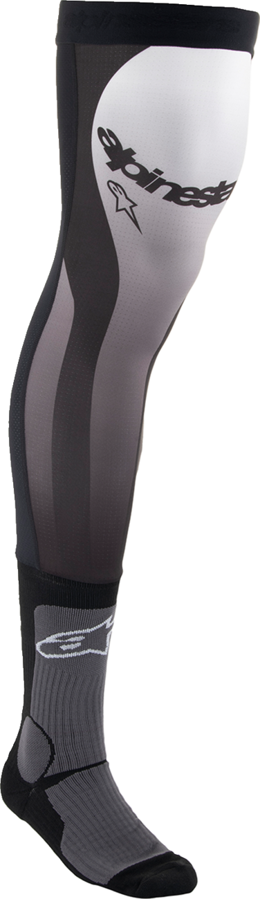 ALPINESTARS Knee Brace Socks - Black/White - Large/XL 4701324-12-LXL