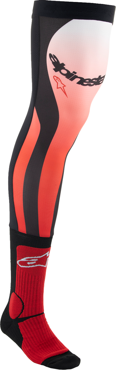 ALPINESTARS Knee Brace Socks - Black/Red - Small/Medium 4701324-3012-SM