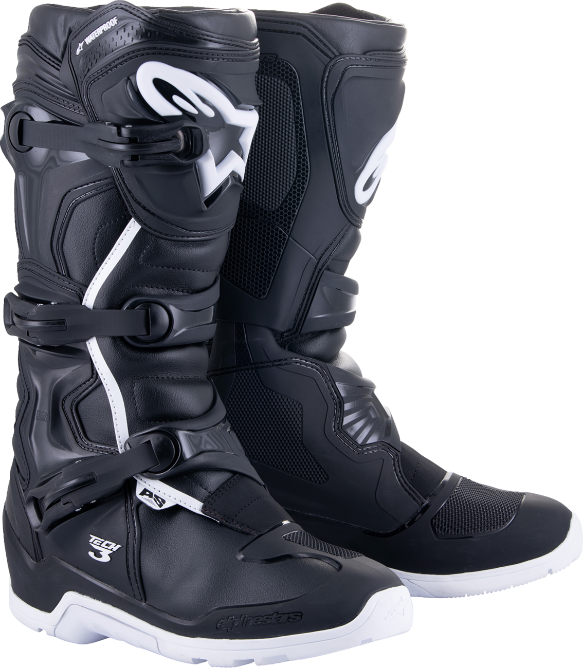 ALPINESTARS Tech 3 Enduro Waterproof Boots - Black/White - US 10/EU 44.5 2013324-12-10