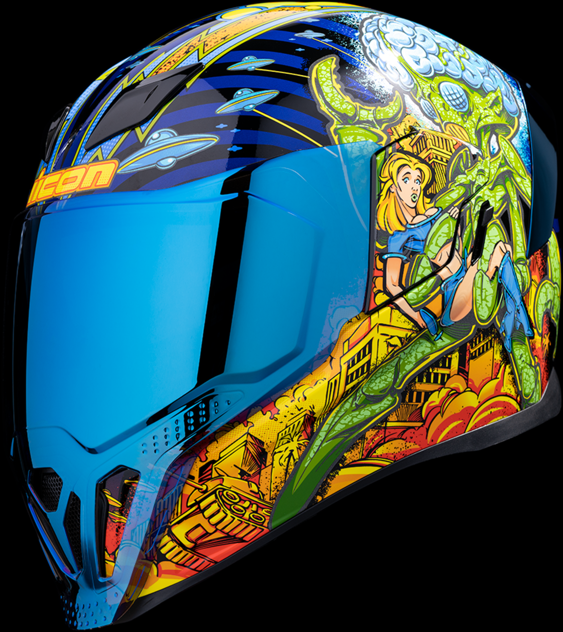 ICON Airflite Helmet - Bugoid Blitz - Blue - Medium 0101-15548