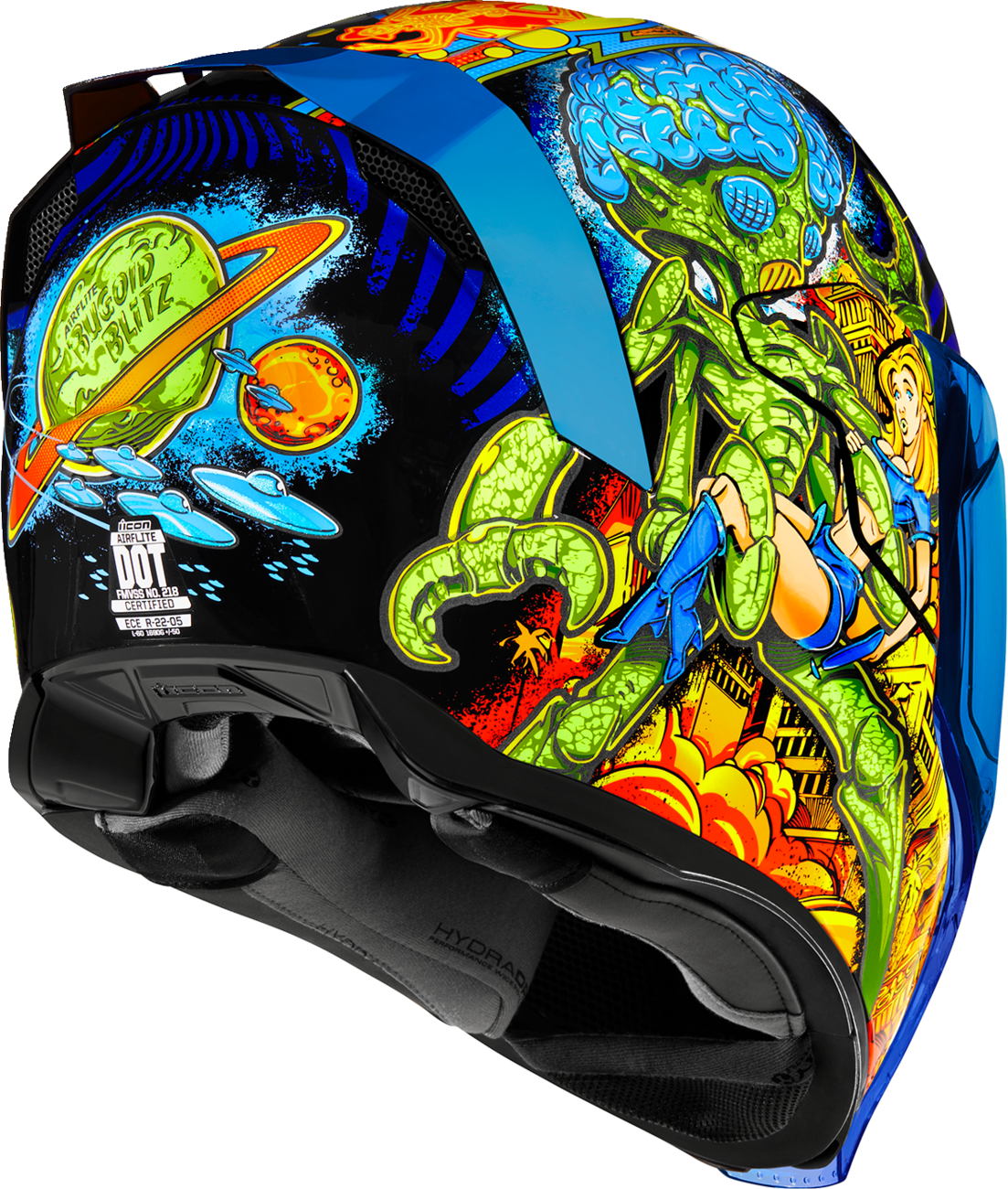 ICON Airflite Helmet - Bugoid Blitz - Blue - Medium 0101-15548