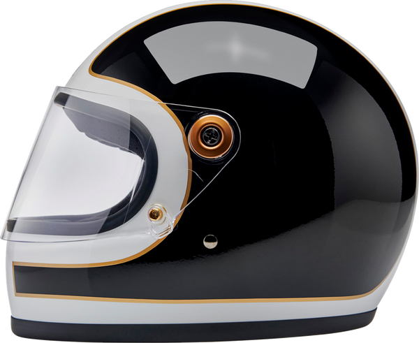 BILTWELL Gringo S Helmet - Gloss White/Black Tracker - XL 1003-566