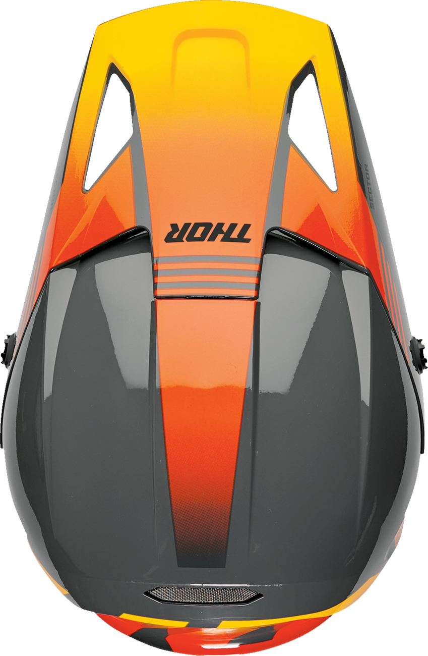 THOR Sector 2 Helmet - Carve - Charcoal/Orange - Large 0110-8124