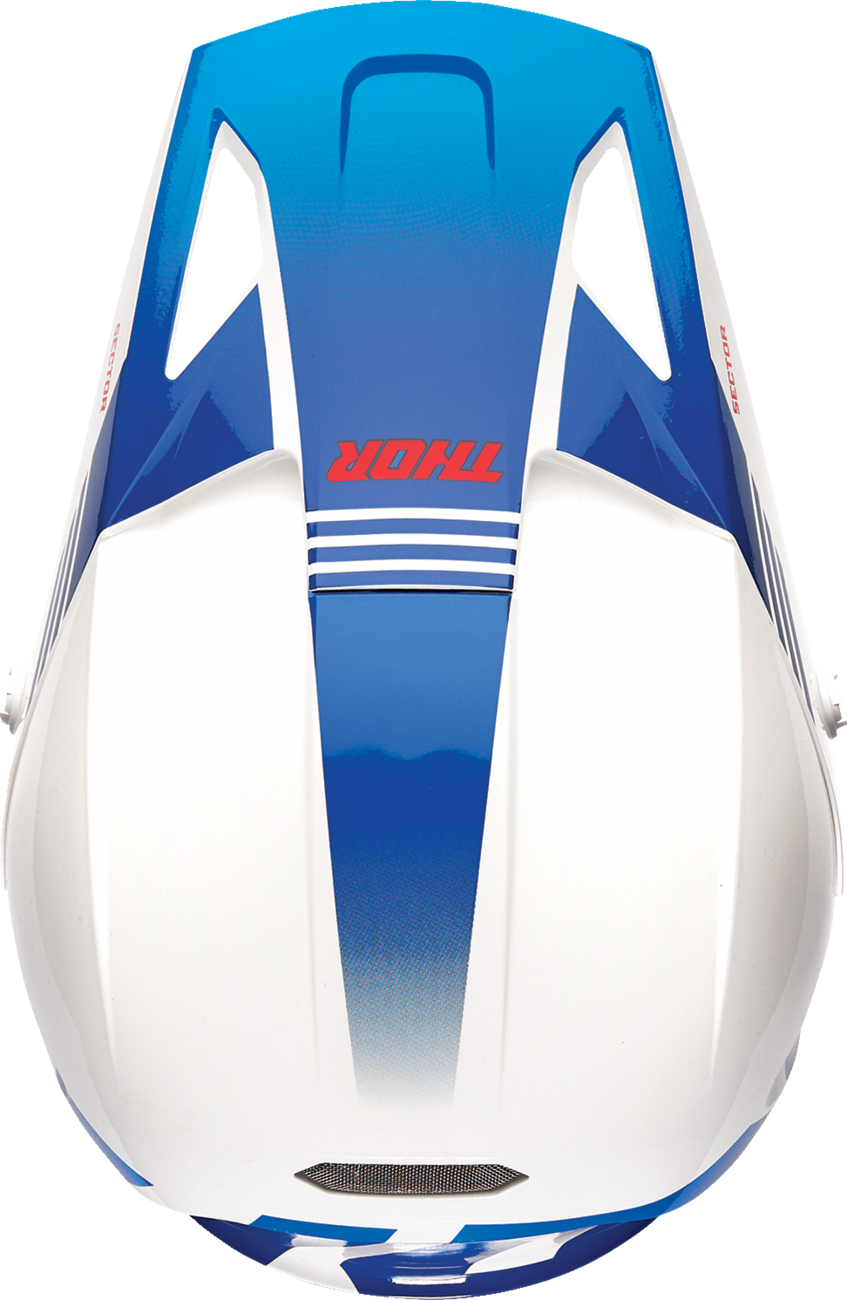 THOR Sector 2 Helmet - Carve - White/Blue - Large 0110-8132