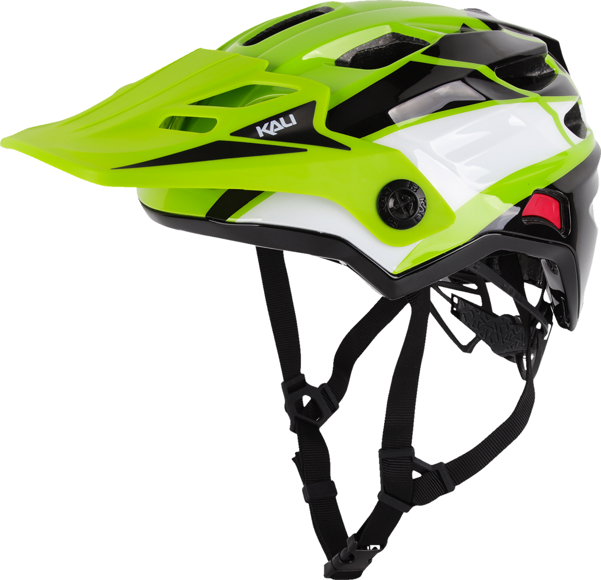 KALI Child Maya Full Face Helmet - Race - Gloss Lime/White/Black - OS 0221923322